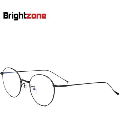 Brightzone Exceed Light Pure Titanium Spectacle Frame B Titanium IP Electroplate Frame Ways Round Men Women Pure Glasses Optics