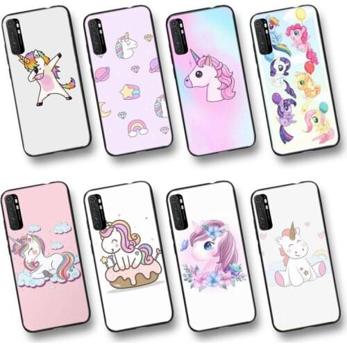 Cute Cartoon Rainbow Unicorn Horse Phone Case For Xiaomi 8 8lite 9t Se 10 10pro Note2 3 10lite MIX2 S MAX2 3 F1 A1 2 Cc9pro