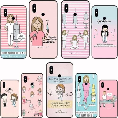 Cute Medicine Nurse Doctor Dentist Shell Phone Case For Xiaomi Mi A1 A2 5 6 6PLUS 8 9 SE Lite MIX 2 2S MAX 2 3 Pocophone F1