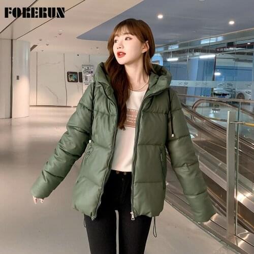 Женские кожаные пуховики FORERUN China At AliExpress
