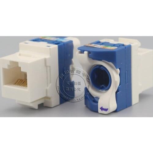 Gigabit CAT6 Ethernet Cable RJ45 Adapter Network Module Rotation Type Information Socket Module