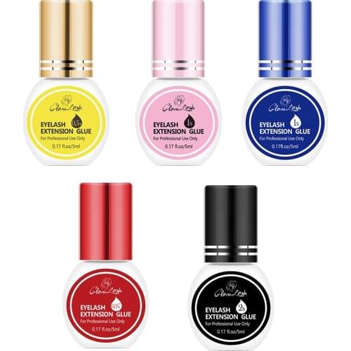 GLAMLASH 5ml 0.3-2 Sec Drying Eyelash Extension Glue Extra Strong Eyelash Glue Professional Use Semi - Permanent Extensions