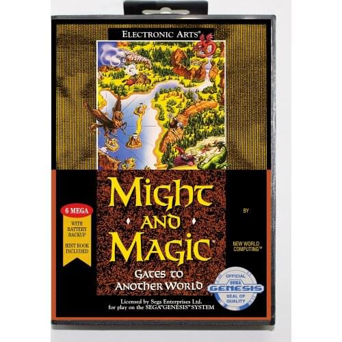 Might and Magic II Gates to Another World 16bit MD Game Card For Sega Mega Drive/ Genesis with Retail Box