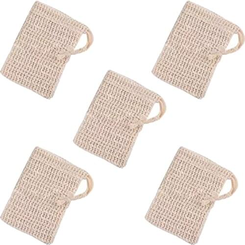 5 Pcs X Soap Bag, Soap Bags in Cotton and Linen, Organic Soap Sachet, Soap Bag, Foam and Soap Soap