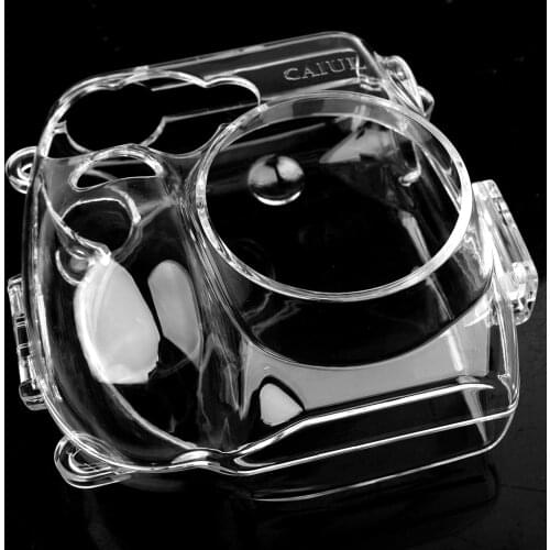 Cute Crystal Clear Hard Camera Case Cover with Strap for Fujifilm Instax Mini 7s Protective Case Cover Pouch Shoulder Strap