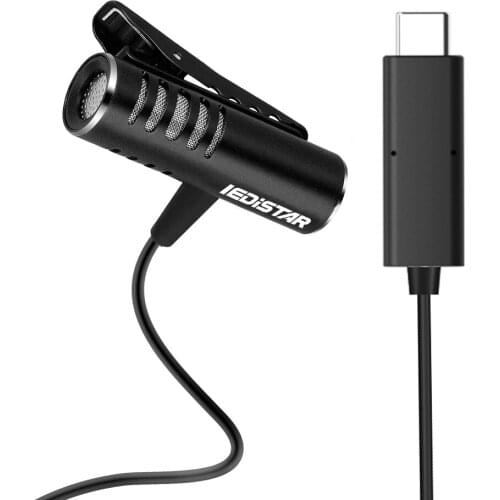 Mini Lavailier Microphone Dual Condenser Mic 9.8ft Type-C Interface for DJI OSMO Pocket/ OSMO Pocket 2 Action Camera Smartphone