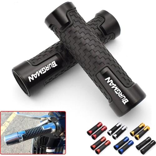 Motorcycle Hand grip CNC Throttle Moto Handlebar Soft Rubber Grip For SUZUKI BURGMAN 650 400 125 200 250 AN650 AN400 AN125 AN200