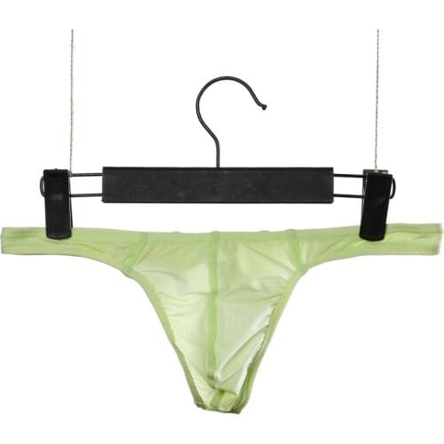 2020 Men solid G-String Sexy Ice Silk Underwear Ultra-Thin Briefs Tanga hombre Exotic Lingerie cueca Underpants gay briefs