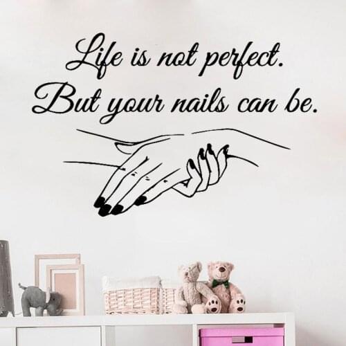 Wall Stickers Nail Salon Decal Nails Polish Decals Nail Studio Vinyl Sticker Manicure Poster Window Decor Quote Finger