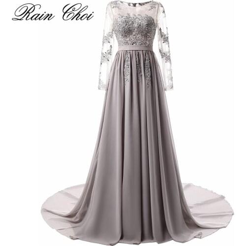 Prom Dresses 2020 Fashion Long Sleeves Formal Party Dresses Elegant Long Prom Gown