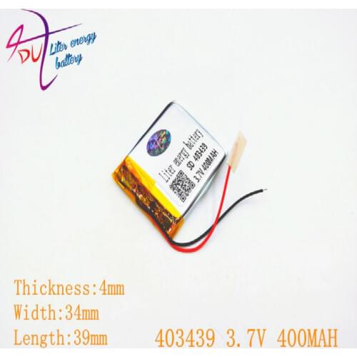 Polymer lithium ion battery 3.7V 400MAH 403439 403540 customized wholesale