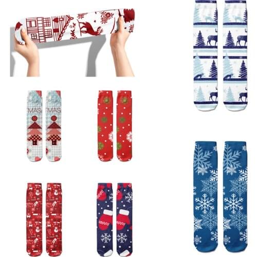 Christmas Happiness Long Socks Gifts for Boys Girls Winter Unisex Pop Socks Fashion Funny Harajuku Lovely Warm Socks Skarpetki