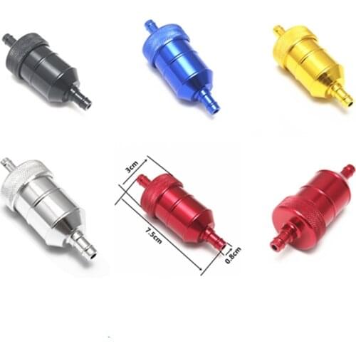 Universal 5/16'' 8mm Petrol Gas Fuel Filter Dirt bike For Honda Kawasaki Suzuki Yamaha PW80 Road Star Cafe Racer