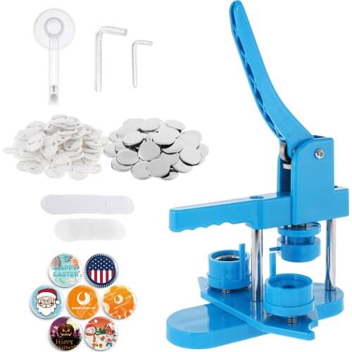 25/32/37/44mm DIY Button Badge Maker Machine with 200 Blank Paper & Buttons Press Badge Punch Press Adjustable Circle Cutter