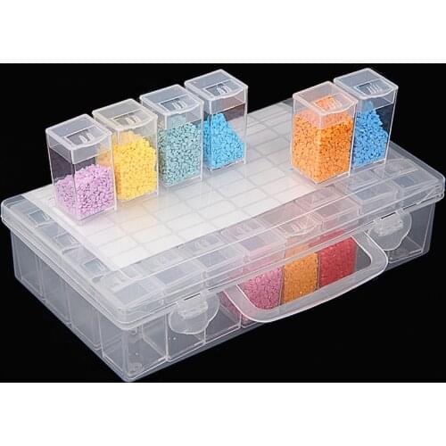 New 12/32/40/48 Grids 5D Diamond Painting Rhinestone Storage Box Diamond Embroidery Tools Accessories Craft Storage