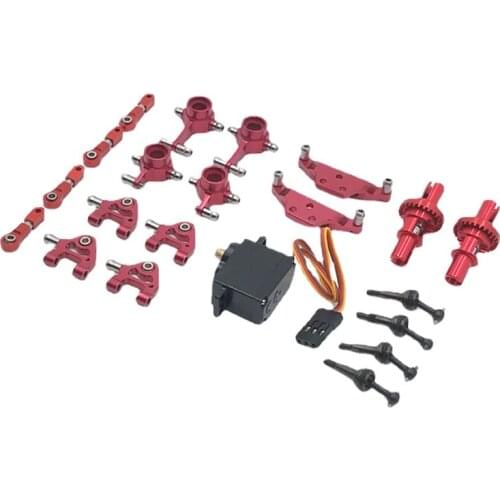 WLtoys 1:28 K969 K979 K989 K999 P929 All-Metal Upgrade Parts, Model Accessories, Steering Gear, Differential, etc. 10-Piece Set