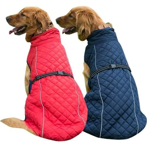 Winter Warm Big Dog Clothes Reflective Pet Coat Jacket for Medium Large Dogs Ronaway Labrador Mascotas Clothing ropa para perro