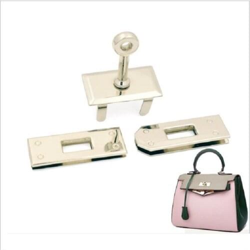 10pcs/lot) Gold, silver and black new DIY handbag hardware accessories Square multifunctional combination eye lock ring