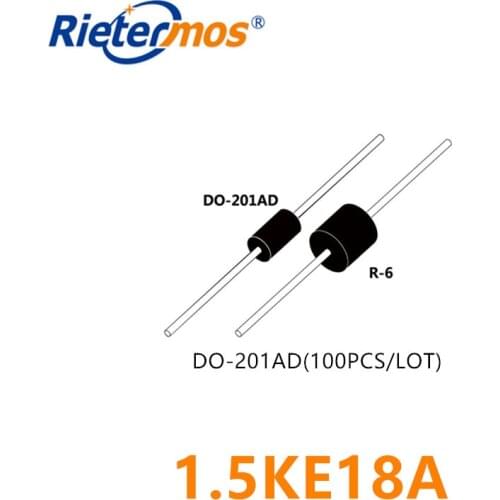100PCS 1.5KE18A 1.5KE18CA DO-201AD HIGH QUALITY