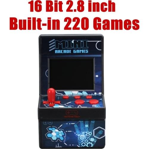 16 Bit 2.8'' Arcade Station Retro Mini Portable 1 Player Handheld Video Game Players Console Built-in 220 Classic Coin Games