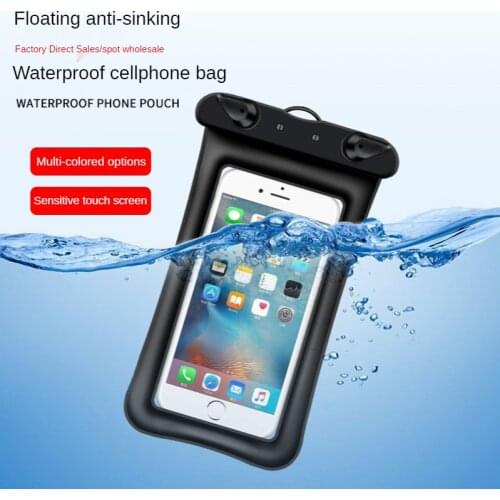 2pcs Mobile Phone Waterproof Bag PVC Inflatable Sealed Transparent Mini Bag High Efficiency Waterproof Surfing Mobile Phone Case