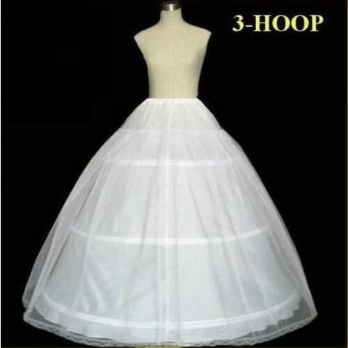 Plus Size In Stock Hot Sale 3 Hoop Ball Gown Bone Full Crinoline Petticoats for Wedding Dress Wedding Skirt Accessories Slip