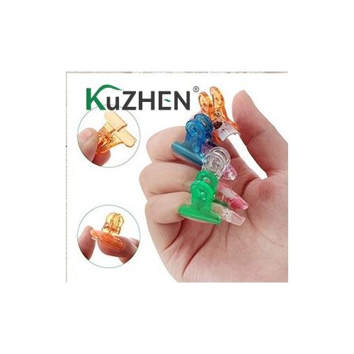 5pcs Nail Tips Clip Finger Extension Quick Building Mold Tips Nail Dual Forms Nail Art Tool 4 Colors