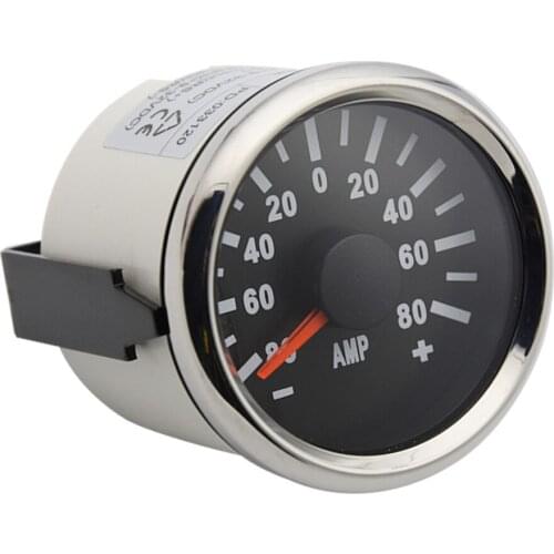52mm 2'' Motorcycle Ammeters 80A 50A Waterproof Car Boat Amperemeters Current Meter Gauge with Sender Red Backlight 9-32V
