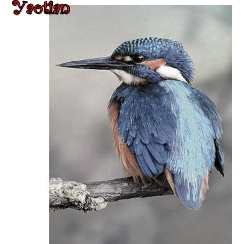 5D Diamond Painting Rhinestone Mosaic Bird Animals Full Drill square Diamond Embroidery Kingfisher icon Cross Stitch stickers