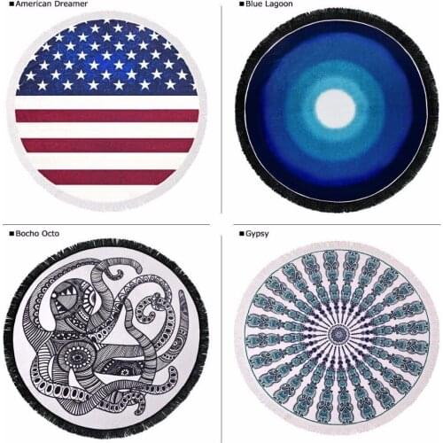 Bohemia Beach Mat Wall Hanging India Mandala Blanket Flag Tassels Tapestry Rainbow Stripes Travel Summer Bohemia Yoga Mat