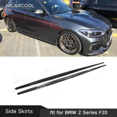 For BMW 1 Series F20 M Sport M135i M140i Hatchback 2016 - 2018 Side Skirts Carbon Fiber Door Bumper Aprons Cover Car Styling