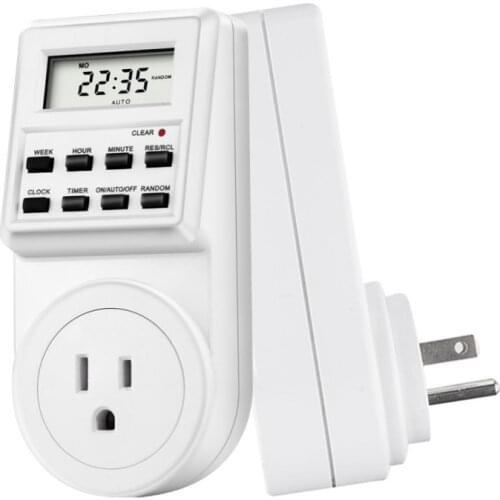 EUPlug Digital Weekly Programmable Electrical Wall Plug-in Power Socket Timer Switch Outlet Time Clock AC 220V 110V UK US FR BR