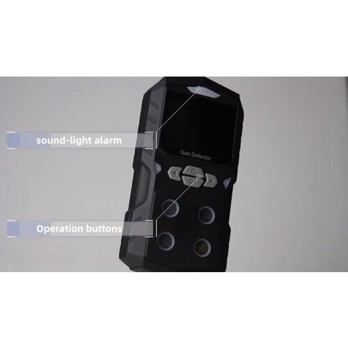 Digital oxygen, combustible, carbon monoxide, hydrogen chloride portable gas analyzer HN2360