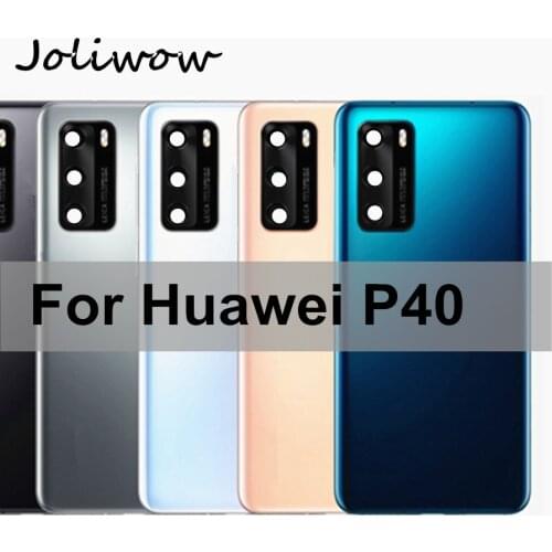 For Huawei P40 Back Battery Cover Door Housing Glass Back Cover + Camera lens for Huawei P40 Battery cover