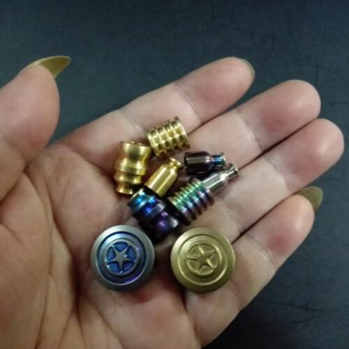 EDC Titanium Alloy Knife Beads Umbrella Rope Pendant Metal Charms For Paracord Bracelet Accessories Survival DIY