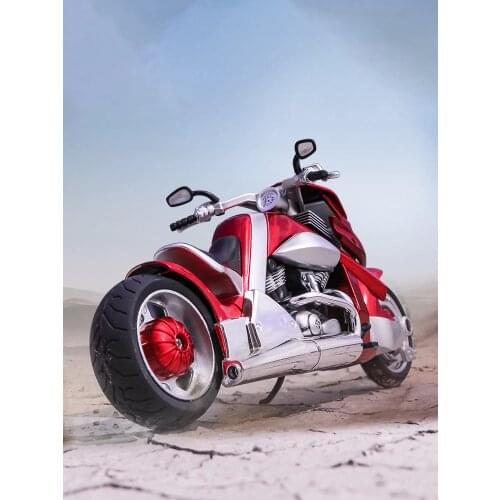 Collectible Hobbies Motorcycle Model Toys HuaYi Model 1:12 YAMAHA Tyrannosaurus V-REX Diecast Vehicles With Sounds and Light