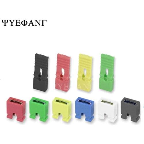 50pcs Jumper Cap 2.54mm Pitch Pin Header Connector Short / Long Type Jumper Plug Cover DIY Repair Parts