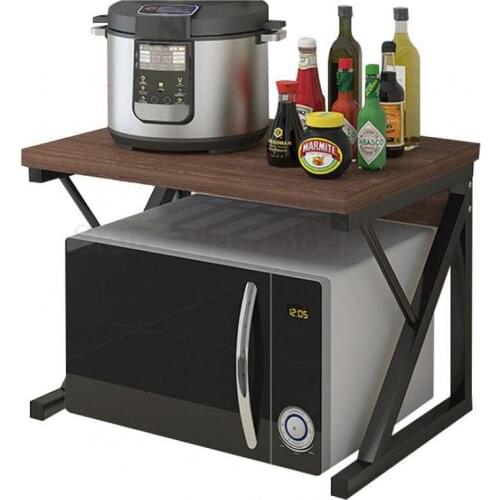 Kitchen Shelf Spicing Rack Microwave Oven Rack Storage Rack Non-punching Floor Double-deck Table Oven Rack