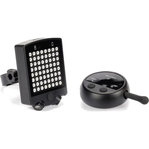 Leadbike New 64 LED Laser Bicycle Rear Tail Light USB Rechargeable With Wireless Remote Bike Turn Signals Safety Warning Light