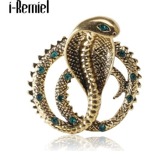 Retro Cobra Brooches Pins Alloy Dripping Dragon Retro Creative Male Corsage Women Men Suit Lapel Pin Clothing Accessories Gifts
