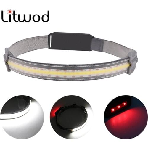 Headlamp Work Light For Fishing Head Lamp Headlight Suit Waterproof 2 Cob Led Flashlight Built In Battery Usb Rechargeable