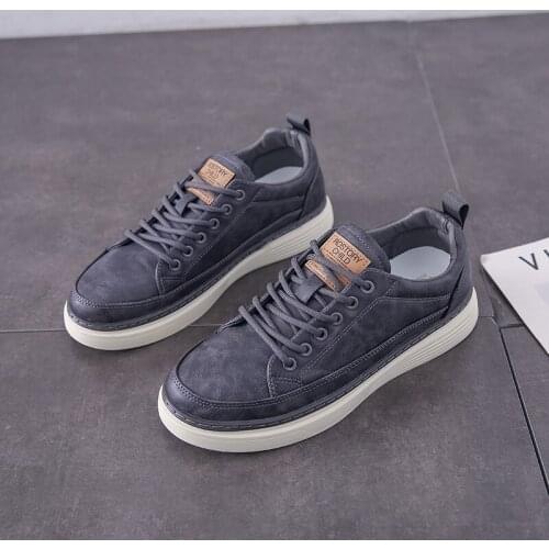 2021 Autumn And Winter New Mens Shoes Korean Style Thick-Soled Casual Shoes Basic All-Match Sports Fashion Flat Bottom Shoes