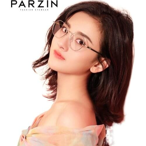 PARZIN Blue Light Glasses Women Alloy Silicone Computer Glasses Men Office Prescription Blocking Filter Transparent Goggles