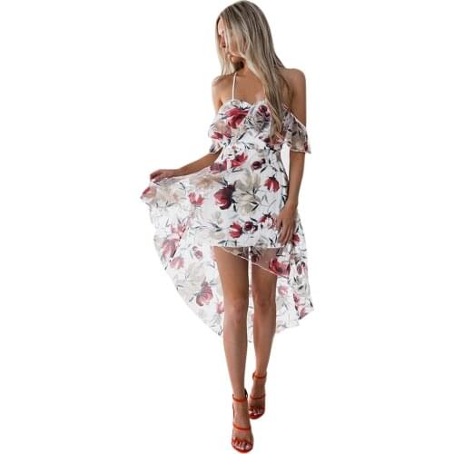 Off Shoulder Dress Boho Flower Dresses Lady Beach Summer Sundrss Maxi Dress Mid-calf Vestidos Bohemian Patchwork Femme Robe