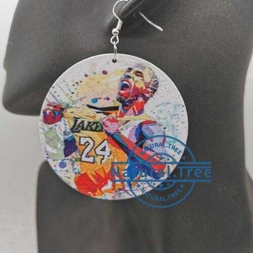 Kobe bryant Wooden Earrings