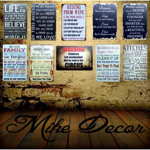 [ Mike86 ] Make THINGS Happen Quote Mural Painting Retro Shoe Store Vintage Posters Metal Sign Decor 20X30 CM FG-1