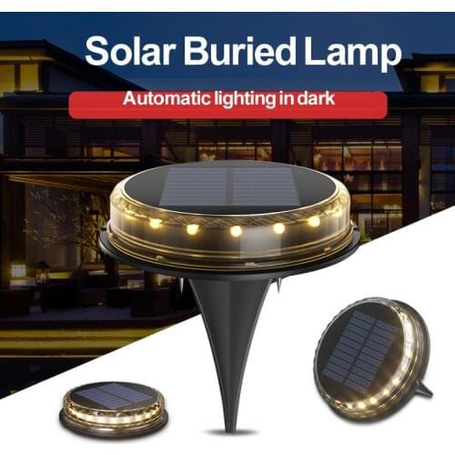 Waterproof LED Solar Lawn Light Ground Lights Outdoor In-ground Solar Lights for Landscape, Walkway, Lawn, Steps Decks Etc