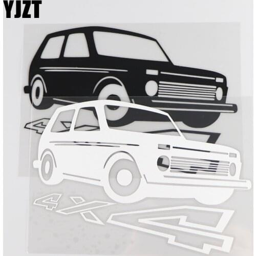 YJZT 17×11.6CM 4X4 Personality Word Decoration Vinyl Creative Car Sticker Decal Black/Silver 4C-0474