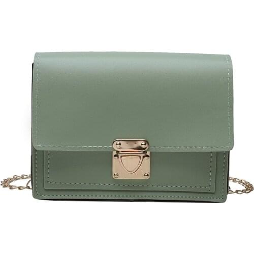 2019 New Style Mini Chain Bag PU Leather Crossbody Small Square Bags Women Ladies Casual Phone Purse Bag Flap Bag