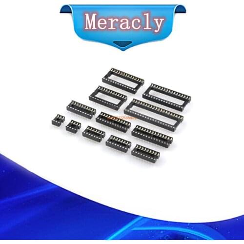 10PCS IC Sockets DIP6 DIP8 DIP14 DIP16 DIP18 DIP20 DIP28 DIP40 pins Connector DIP Socket 6 8 14 16 18 20 24 28 40 pin